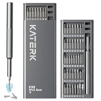 [Katerk] KATERK 42-in-1 Precision Screwdriver Set, Small Screwdriver Set with Magnetizer/Demagnetizer, Mini Repair Tool Kit for Phone, Computer, Watch, Laptop, Ring Doorbell, Eyeglass, Electronic