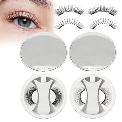 [Higu clace] Higu clace Magnetic Eyelashes with Applicator 2 Pairs Magnetic Eyelashes No Glue Needed Reusable Magnet Lashes Natural Look Easy to Wear and Remove(NZH-A+G)