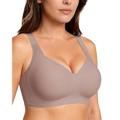 [HORISUN] HORISUN Wireless Jelly Bras for Women Plus Size Supportive Seamless T-Shirt Bra Full Coverage Push Up Bralettes
