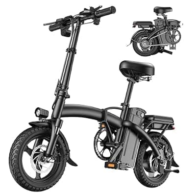 [AONPO] AONPO Folding Electric Bike: 1000W Peak, 48V 10Ah, 14" E-Bike | 1000W Peak, 48V 10Ah 480Wh, 45Mi PAS, UL2849,