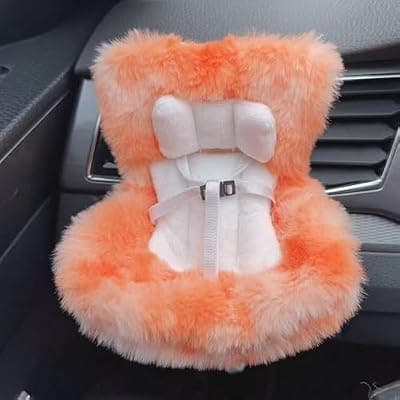 [SwiftServ] SwiftServ Doll Car Seat for 3–8 inch Figures, Compatible with Labubu and Other Plushes, Blind Box Dolls & Vinyl Collectibles, Includes Air Vent Clip & Desktop Stand, Cute Car Ornament for Collectors