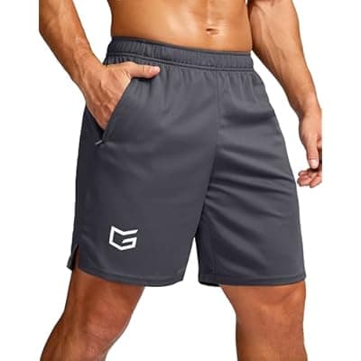[G Gradual] G Gradual Men's 5"/ 7"/ 9" Workout Running Shorts Quick Dry Lightweight Gym Shorts with Zip Pockets