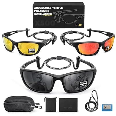 [ARCPRO] ARCPRO Fishing Sunglasses for Men, Polarized Fishing Sunglasses Men, 30° Adjustable Temples Lightweight Tr90 Frame