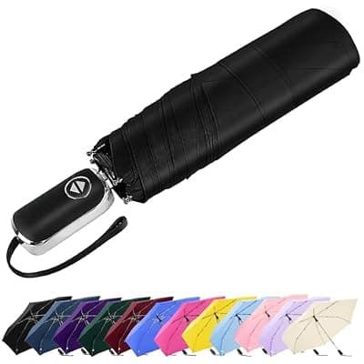 [Lejorain] Lejorain Mini Umbrella for Travel Automatic - Folding Compact Flat Umbrella Lightweight Strong Portable Umbrellas for Rain Adults