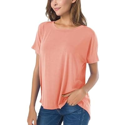 [Herou] Herou Women's Loose Fit T-Shirts Short Sleeve Crew Neck Casual Tee Tops