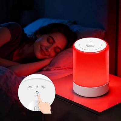 [DSJGB] Red Light Therapy Sleep, Red Night Lights With 670nm Wavelength, Touch Control with 3 Distinct Color Modes, For Support Deep Relaxation and Improve Sleeping for Adult & Kid Bedroom, Gift