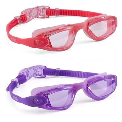 [Aegend] Aegend Swim Goggles for Kids Youth 3-14 Anti-Fog Anti-UV Comfort Fit Goggles for Swimming