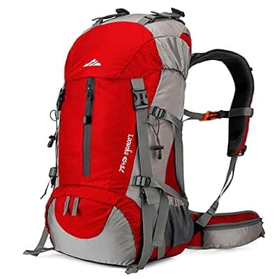[Loowoko] Loowoko 50L Hiking Backpack, Waterproof Camping Essentials Bag with Rain Cover, 45+5 Liter Lightweight Backpacking Back Pack