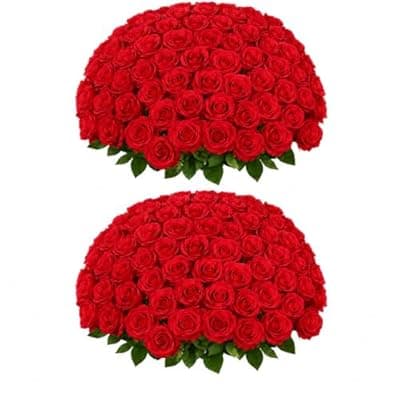 [LetuoClips] LetuoClips 50 PCS Red Roses Artificial Flowers, Fake Red Rose Bouquet, Artificial Silk Red Roses with Stems for DIY Wedding Flowers Decoration, Valentines Day Mothers Day, Bridal Bouquet Roses