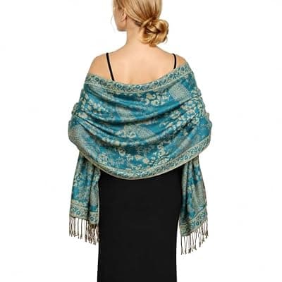 [YuiFiare] YuiFiare Paisley Pashmina Shawl Wrap for Women Reversible Scarf | Large Reversible Paisley Scarf Wrap - Lightweight & breathable for all-day comfort; for festivals, travel, evening shawl
