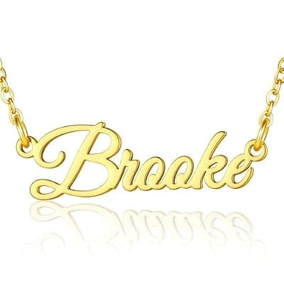 [Ritach] Ritach Custom Name Necklace - Personalized Stainless Steel Name Necklace Dainty Gold Name Plate Necklaces for Women Girls Personalized Gifts Birthday Gifts