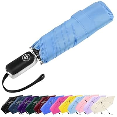 [Lejorain] Lejorain Mini Umbrella for Travel Automatic - Folding Compact Flat Umbrella Lightweight Strong Portable Umbrellas for Rain Adults