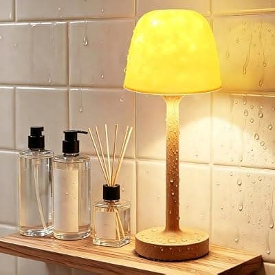 [seenlast] seenlast Waterproof Spa-Like Shower Lamp,16 Color Ocean Wave Projector Night Light for Inside Shower,Rechargeable Shower Light with Touch & Remote Control for Room Decor,Gifts for Women, Couples