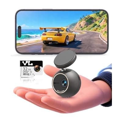 [KAWA] KAWA Dash Cam 2K with Voice Control,Mini Spherical Front Dashcam, 360° Rotatable Mount,32G SD Card,Built-in WiFi and App,G-Sensor,NightEagle Engine, 24H Parking Monitor, Video Recorder for Cars