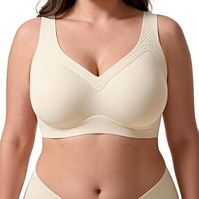 [Soft Intention] Soft Intention Jelly Wireless Bra,No Underwire Wireless Push Up Seamless Full Coverage Comfort Regular & Plus Size
