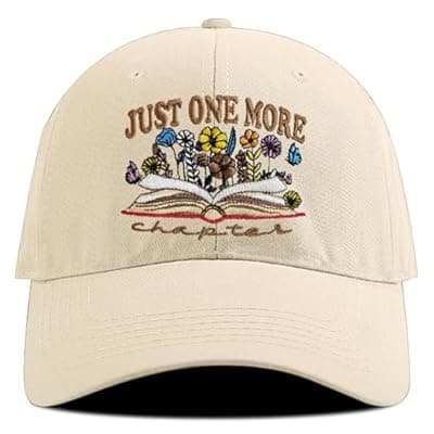 [ZVUZVO] ZVUZVO Book Lover Gifts for Women Adjustable Embroidered Book Lover Hat for Mom Dad, Reading Gifts for Readers Book Lovers.