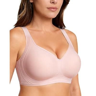 [HORISUN] HORISUN Wireless Jelly Bras for Women Plus Size Supportive Seamless T-Shirt Bra Full Coverage Push Up Bralettes