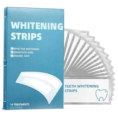 [sundpik] Teeth Whitening Strips Kit for Sensitive,Non-Slip Enamel-Safe Strips for Whiter Teeth (1 Count (Pack of 14))