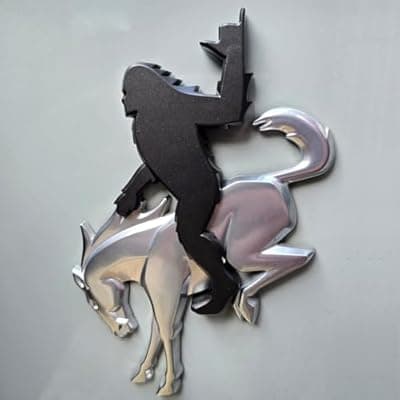 [Generic] Add-A-Saquatch to Your Bronco,3D Tailgate Emblem Overlay for SUV - Universal Fit 3"x4" Raised Design, Black Automotive Decor with Tape (Shaka Hand, Black)