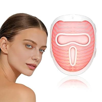 [DPFACE] DPFACE SensGlow Red Light Mask, Cordless Facial Mask for Sensitive Skin Anti Aging & Skin Firming with 630nm Red Light, Non-Contact for Gentle Non-Irritating, Ergonomic Straps for At-Home & Travel