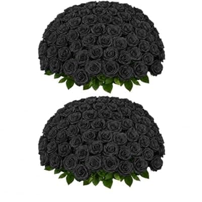 [LetuoClips] LetuoClips 50 PCS Black Roses Artificial Flowers, Fake Roses Bouquet, Artificial Black Rose with Stems for DIY Wedding Flowers Decoration, Valentines Day Mothers Day, Bridal Bouquet Rose