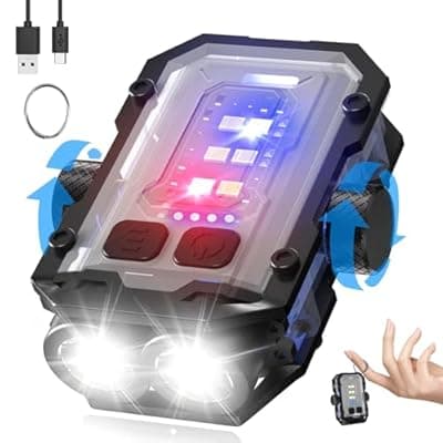 [NGOKPYD] NGOKPYD N11 Rechargeable Small Flashlight 1000 Lumens LED Keychain Flashlights 8 Modes Pocket Flash Light with White Red Blue Lights and Magnetic Tail Base for Camping,Running,Emergency,Hiking(White)