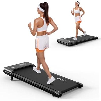 [TKWRUN] Walking Pad Treadmill for Home - Under Desk Treadmills Portable Mini Walkingpad Compact Walk Pads for Small Spaces Office Indoor Apartment Floor Flat Running Machine with Remote Quiet Lightweight