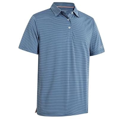 [M MAELREG] Men's Golf Polo Shirts Short Sleeve Striped Performance Moisture Wicking Dry Fit Golf Shirts for Men