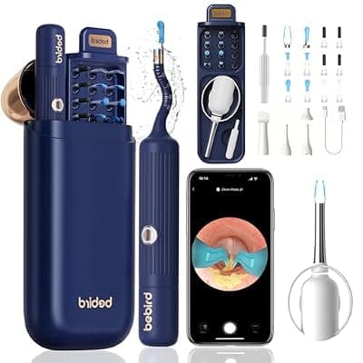 [DailySee] Ear Wax Removal Tool Camera, Flexible Ear Cleaner with Camera Otoscope Light, Painless Visual Ear Picker Tweezers Earwax Remover, Portable Safe Ear Cleaning Kit for Adults & Kids