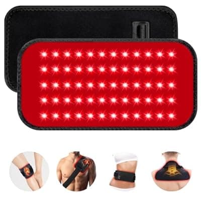 [GMOWNW] Red Light Therapy for Body, 660nm 850nm Infrared Light Therapy Pad, Wearable Wrap with Timer Remote Control for Back Shoulder Waist Knee, Infrared Light Device Home Use, 12.4'' x 5.7'' Large Area