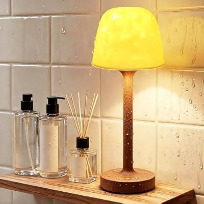[seenlast] seenlast Waterproof Spa-Like Shower Lamp,16 Color Ocean Wave Projector Night Light for Inside Shower,Rechargeable Shower Light with Touch & Remote Control for Room Decor,Gifts for Women, Couples