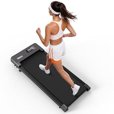 [TKWRUN] Walking Pad Treadmill for Home - Under Desk Treadmills Portable Mini Walkingpad Compact Walk Pads for Small Spaces Office Indoor Apartment Floor Flat Running Machine with Remote Quiet Lightweight