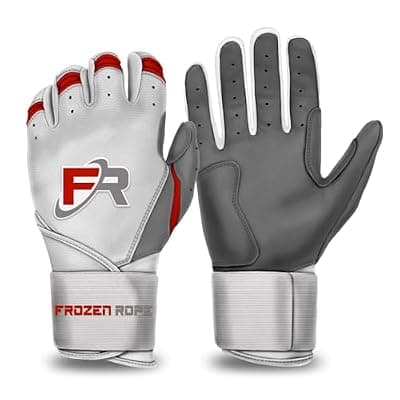 [F3 GAMEDAY] F3 Frozen Rope Batting Gloves - Premium Leather (0.9mm) Long Cuff Batting Gloves - Pro-Grade Baseball and Softball Gloves - Men, Women, and Youth Sizes