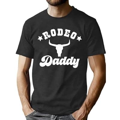 [YI XIANG RAN] Rodeo Shirt for Couples Western Cowboy Rodeo Shirts Country Music T-Shirts Family Matching Short Sleeve Tee Tops