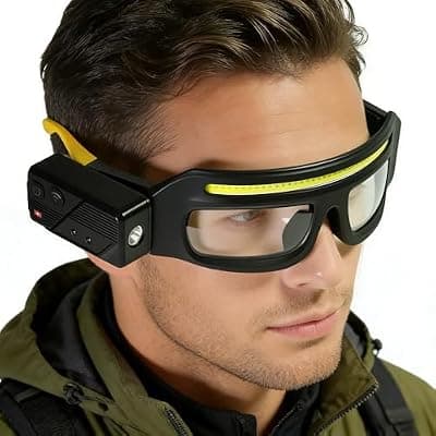 [NIRIAHO] NIRIAHO Adjustable Headlamp Glasses With Motion Sensor Rechargeable Headlight Safety Glasses for Camping