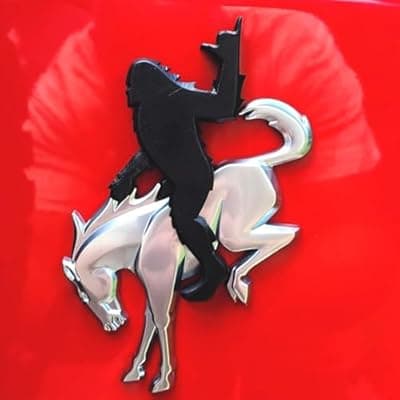 [AKLOZYX] Add-A-Squatch Emblem for Bronco,3"x4" Tailgate Overlay - Design 3D Raised SUV Accessory (Relax, Black)