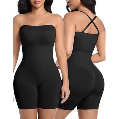 [SIMIYA] SIMIYA Shapewear Bodysuits Built in Bra, Tummy Control Strapless/strap Top for Women, Full Body Shaper Seamless Waist Trainer