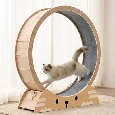 [RRPETHOME] RRPETHOME 45" Cat Wheels for Indoor Cats, Quiet & Stable Cat Exercise Running Wheel, Cats Treadmill with Anti-Slip Mat
