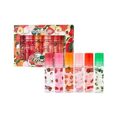 [ADMD] ADMD 6-Pack Tinted Lip Oil Roller Gloss - Hydrating & Non-Sticky for Dry Lips, Moisturizing Lip Care for Women & Men