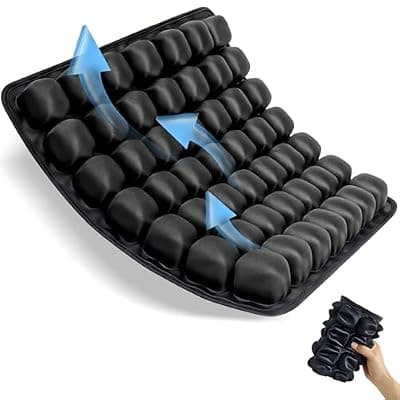 [Generic] JNHEST Travel Seat Cushion, Without Pump Inflatable Seat Cushion for Long Flights, Press Design Air Portable Seat Travel Cushion, 49 Airbags for Car,Office,Stadium,Ergonomically Pressure Relief.