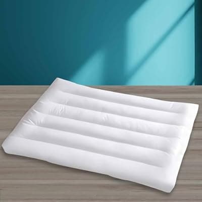 [iFaon] iFaon Ultra Flat Thin Pillows for Sleeping King Size, 2-1/2" High Slim Bed Pillow for Back Stomach Sleepers Down Alternative Filling Hypoallergenic White 18x36 in