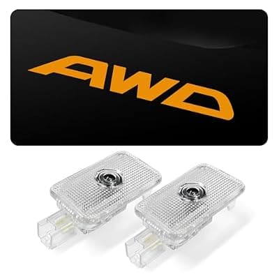 [JHGFVC] 2Pcs Car Door Light Logo Projector for Subaru Outback Accessories, Non Fade Courtesy Projector Laser Lamp, Welcome LED Ghost Shadow Puddle Lights (AWD Orange)