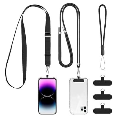 [Python Trend One] Python Trend One Cell Phone Lanyard Universal for iPhone Phone Full Case, Crossbody Cellphone Lanyards, Around Neck Necklace Sling, Cross Body Shoulder Strap, Anti-Theft, Hands Free (3 in 1)