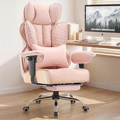 [COMHOMA] COMHOMA Big and Tall Office Chair Heavy Duty Gaming Chair with Deluxe Embossing Leather High Back Wider Ergonomic Computer Chair with Foot Rest 150°Reclining Pocket Spring Lumbar Support