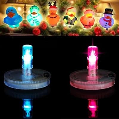 [Generic] Light Up Duck Plugs, Led Plug Holder,16 Luminous Modes On-Off Control Lamp Mount, Mount for Car Lover Car LED Lights Christmas (Excluding Rubber Duck) (2PCS)