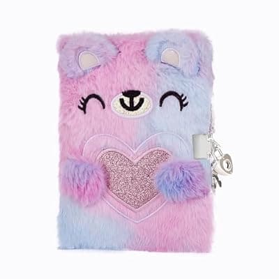[Roannie] Roannie Cute Unicorn Diary Notebook with Lock and Keys- Ideal Gift for Girls & Kids Giftbox Packing,Pink
