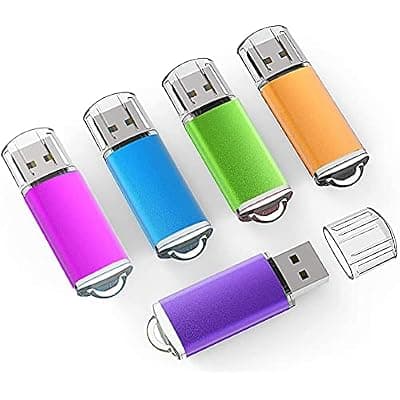 [K&ZZ] K&ZZ 5 Pack 64GB Flash Drive 64 GB USB Flash Drives USB 2.0 Thumb Drive Gig Zip Drive Stick 64G Flash Memory Stick Jump Drives for PC Laptop, Multicolored