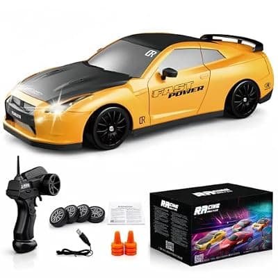 [Desdoni] Desdoni Remote Control Car RC Drift Car 2.4GHz 1:24 Scale 4WD 20KM/H High Speed Model Vehicle with LED Lights Drifting Tire Racing Sport Toy Car for Adults Boys Girls Kids Gift