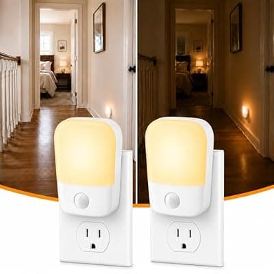 [Specmsky] Specmsky Night Lights Plug into Wall[2 Pack], Night Light with Dusk to Dawn Sensor, 30/60LM Adjustable Brightness, 3000K Soft Warm Nightlights for Kids, Hallway, Bedroom, Bathroom and Kitchen