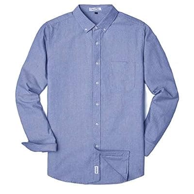 [MUSE FATH] MUSE FATH Men's Oxford Dress Shirt-Cotton Casual Regular Fit Long Sleeve Shirt
